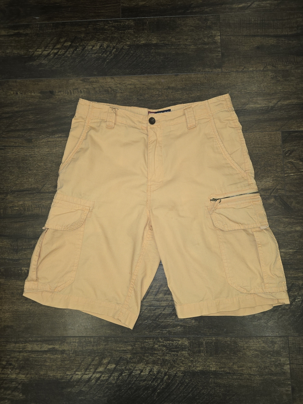 Men's Peach/ Orange Cargo Shorts - Casual Utility Style